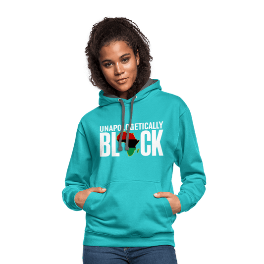 Unapologetically Black RBG Unisex Contrast Hoodie - Chocolate Ancestor