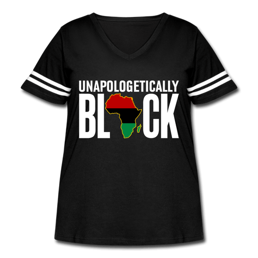 Unapologetically Black RBG Women's Curvy Vintage Sport T-Shirt - Chocolate Ancestor