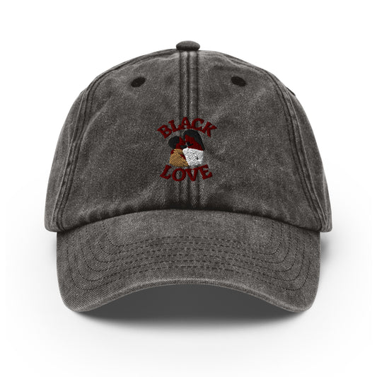 Black Love Couple Vintage Hat