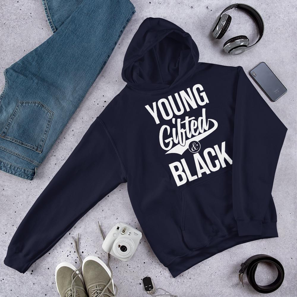 Young Gifted & Black Unisex Hooded Sweatshirt - Chocolate Ancestor